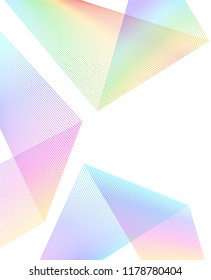 Design element Curved sharp corners wave many lines. Abstract vertical broken stripes on white background isolated. Creative line art. Vector illustration EPS 10. Colors line created using Blend Too