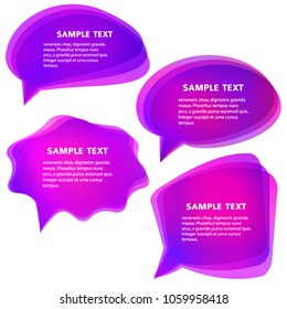 Design element with dark color, glow light gradient of communication bubbles, isolated on white background. Vector abstract illustration of Eps 10. Theme night party, Halloween, fitness invitation