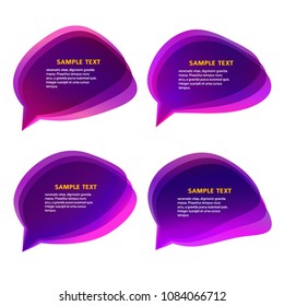 Design element with dark color, glow light gradient of communication bubbles, isolated on white background. Vector abstract illustration of Eps 10. Theme night party, Halloween, fitness invitation