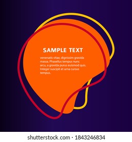 Design element with dark color, glow light gradient of communication bubbles, isolated on white background. Vector abstract illustration of Eps 10. Theme night party, Halloween, fitness invitation