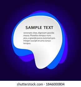 Design element with dark color, glow light gradient of communication bubbles, isolated on white background. Vector abstract illustration of Eps 10. Theme night party, Halloween, fitness invitation