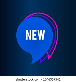 Design element with dark color, glow light gradient of communication bubbles, isolated on white background. Vector abstract illustration of Eps 10. Theme night party, Halloween, fitness invitation