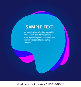Design element with dark color, glow light gradient of communication bubbles, isolated on white background. Vector abstract illustration of Eps 10. Theme night party, Halloween, fitness invitation
