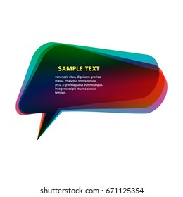 Design element with dark color, glow light gradient of communication bubbles, isolated on white background. Vector abstract illustration of Eps 10. Theme night party, Halloween, fitness invitation