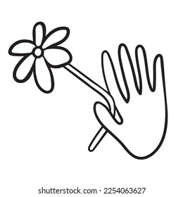 diseño en estilo doodle para la decoración.Ilustración plana vectorial. Postales para el día de San Valentín. diseño lineal. diseño original para regalos