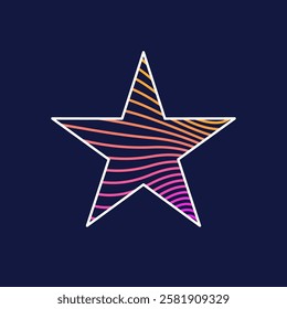 Design element with dynamic lines. Vector illustration in flat minimalistic style