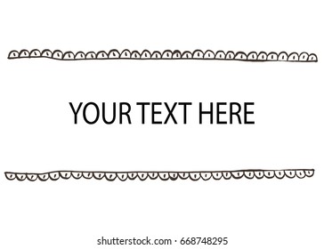 Design element in ethnic indian style. American indians elements. Black and white. Place for your inscription. Vector illustration