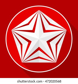 design element. flat style paper star icon