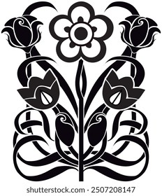 design element flourishes in black