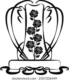 design element flourishes vintage flag 3