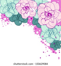 Design element with flowers