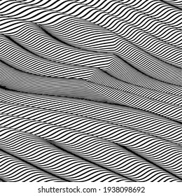 elemento de diseño. fondo abstracto vectorial de líneas de onda fluida