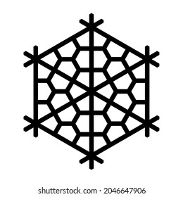 Elemento de diseño en forma de copo de nieve. Kumiko, artesanía japonesa tradicional
