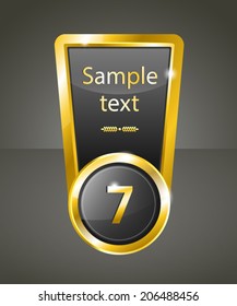 Design element. Gold vector. Easy editorial.