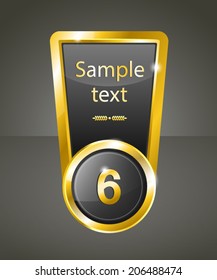 Design element. Gold vector. Easy editorial.