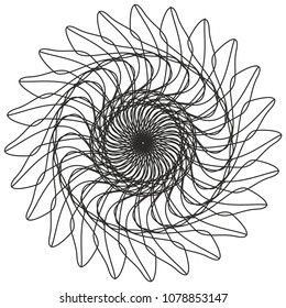 design element halftone black and white circle geometric shape vector