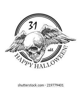 design element for halloween. hand drawn. vector eps8