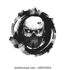 design element for halloween. hand drawn. vector illustration