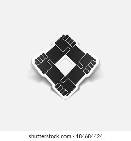 design element: handshake. Vector Illustration