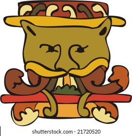 Design element, head of a lion