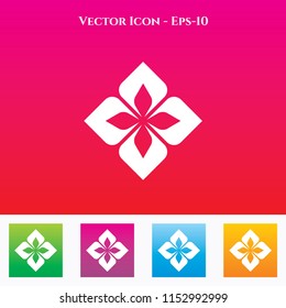 Design Element Icon in Colored Square box. eps-10