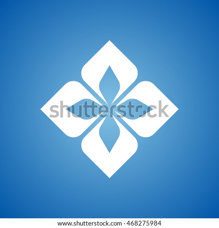 Design Element Icon on blue color.