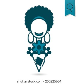 Design Element for International Womens Day March 8, Icon. Vector