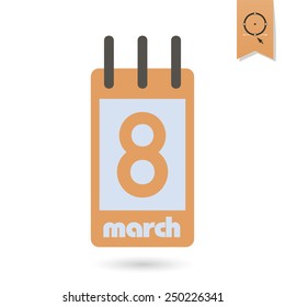 Design Element for International Womens Day March 8, Icon. Vector