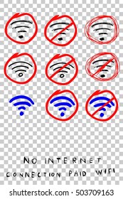Design Element for Internet Connection Sign at transparent effect background
