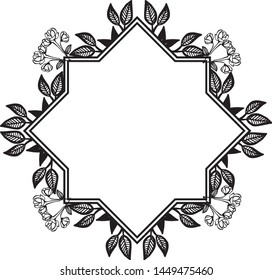 Design element isolated on White background, beautiful wreath, wallpaper of card. Vector