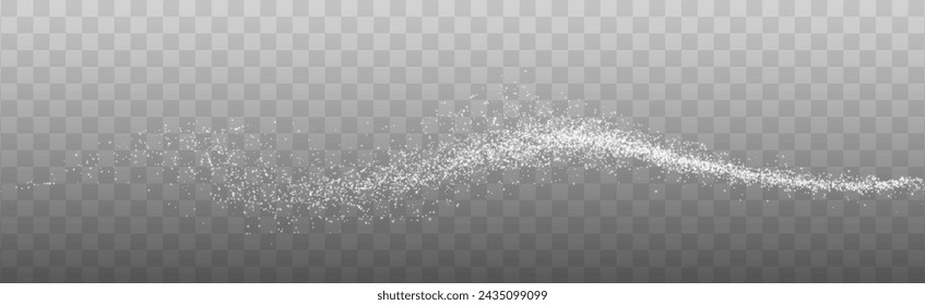 Design element for kitchen, bakery, advertising, video. Powdered sugar png explosion or splash, falling flour, salt powder falling gently. Top view 3d effect