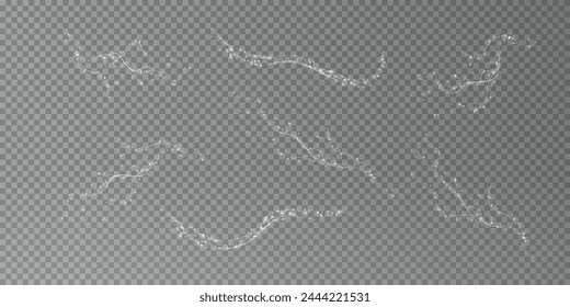 Design element for kitchen, bakery, advertising, video. Powder sugar explosion or splash png, falling flour, salt powder falling gently. Top view 3d effect	
