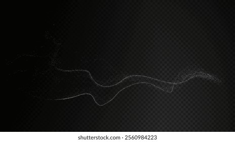 Design element for kitchen, bakery, advertising, video. Powder sugar explosion or splash png, falling flour, salt powder falling gently. Top view 3d effect	
