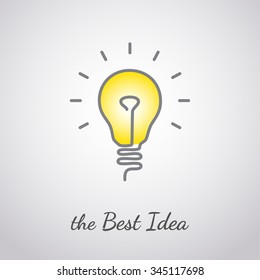 Design element light bulb - the best idea