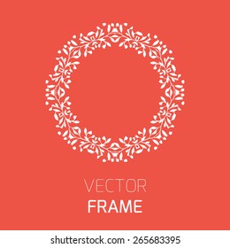 Design element for logos, vector frame 