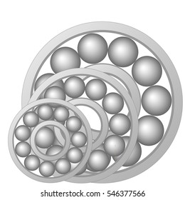 Design element of a mechanical bearing. Vector line icon template.You can use in energy, power, machine, transportation