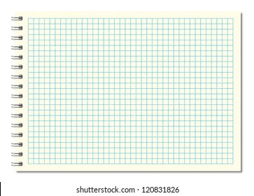 Design Element.  Notebook  Vector Graph Paper  Background 