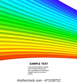 Design element rainbow gradient stripes transition of different thickness. lines for background banner. Abstract Vector illustration 10 for easy editing, template brochure, layout leaflet, newsletters