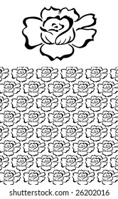 design element rose background vector