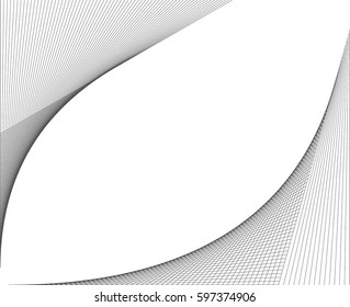 Design element rotation intersection overlay black thin lines forms frame for background presentation. Vector illustration EPS 10 for new product newsletters, technology graphics, report firm