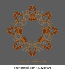 Design element. Round mandala ornament. Vector illustration