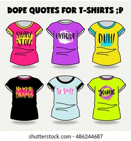 Design element for shirt design. Vector Hand drawn brush lettering on a t-shirt mockup.