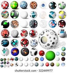 Design element sphere set. vector illustration eps 10