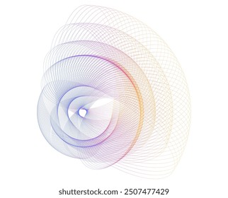 Design element spirals, wave Lines, circle for Beauty, Spa, Wellness, Relaxation, Cosmetics, Skincare. Background made of Circular Dots, Lines, and Spirals. Patterns branding Frame border