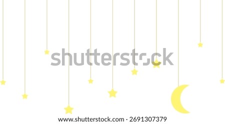 Design element: Star and moon ornament