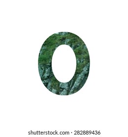  Design element with Stones with moss rocks. Vector logotype template. Double exposure texture mountain with number. Modern stylish logo. Stylized number 0. logo design  cut out . Picture for printed