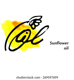 Design element sunflower oil for your ideas