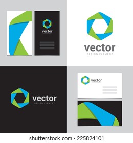 Design element with two business cards - 06