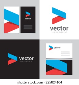 Design element with two business cards - 07