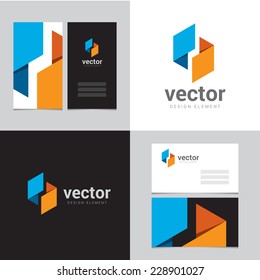 Design element with two business cards - 10